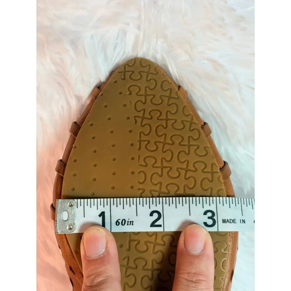 Spring Step Genuine Leather Slingback Flats Size 39 (Women's ~8-8.5)